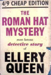 The Roman Hat Mystery - dustcover Gollancz (Blue hardcover), Twelfth Impression 1949.