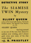 The Siamese Twin Mystery - dustcover Victor Gollancz, London