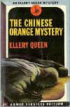 The Chinese Orange Mystery - cover of Reader's League of America-Armed Services Edition, No Number, circa 1942-43. Cover art appears to be by Hoffman or is similar. The volume bears the Pocket Book emblem, and mimics the Pocket Book format of the time.