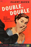 Double, Double - kaft pocketboek uitgave, Pocket Book # 874, 1952 (kaft tekening van Tom Dunn)