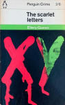 The Scarlet Letters - kaft pocketboek uitgave, Penguin Crime C2163, 1965 (cover design Romek Marber)