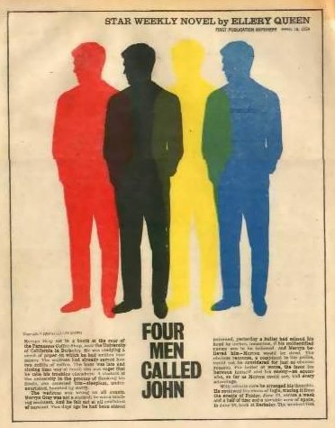 12 page "Star Weekly" insert (April 18, 1964) titled "Four Men Called John", this being the 1st Canadian appearance. Included 3 magazine sections, novel, and comics.