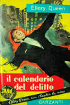Il calendario del delitto - kaft Italiaanse uitgave, Collana Serie Gialla n. 162 ed. Garzanti, 1959