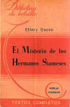 El Misterio de los Hermanos Siameses - kaft Spaanstalige uitgave, Nr. 98 Libreria Hachette, Buenos Aires, Argentina, 1945