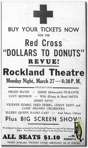 "... For mystery fans, however, the evening's piece-de-resistance will be Ellery Queen himself and his famous supporting cast, enacting on the Rockland Theater's stage one of their most inexplicable, harrowing, baffling mysteries. There will be a special organist to create the proper blood-curdling atmosphere; there will be the sound-effects men to throw in a banshee screech for atmosphere here and there; and there will be Miss Hayes, possible - who knows? - playing the role of a villainess.  ..."