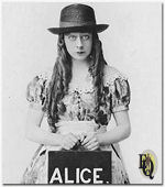 Alice ”Adelaide” Winthrop, a variety dancer as she appeared in the title role of a revue called “Alice in Blunderland” with her husband, Florenz Ames . The pair appeared in different vaudeville runs as “Ames & Winthrop” and toured across the US performing this revue from the end of 1920 through 1921.