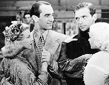 Ginger Rogers, Lee Bowman, Douglas Fairbanks Jr. en Dorothea Kent in "Having a Wonderful Time" (1938)