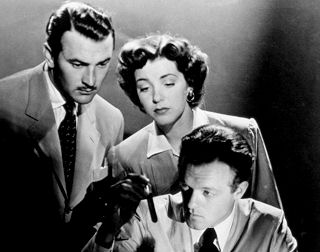 Fred Zinnemann's feature debut "Kid Glove Killer" (1942), a neat, an enjoyable whodunit about the hunt for the killer of the town's crusading mayor. Van Heflin, as the dedicated forensic scientist, demonstrates a mini-dustette to collect evidence from human scalps. Marsha Hunt plays his wisecracking assistant who despairs of his ever realizing that she's a woman, and Lee Bowman as the blandly suave killer. Ava Gardner has a tiny role as a waitress.