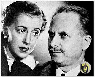 Butterfield en Muriel Bremner als Mr. & Mrs. Carter Colby in het radioprogramma "Lonely Women" (1943).