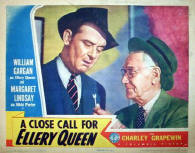 A Close Call for Ellery Queen - partial lobbycard 1 of 8 in the series
