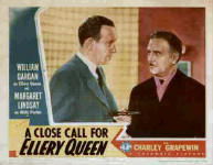 A Close Call for Ellery Queen - lobbycard 1 of the 8 in the series