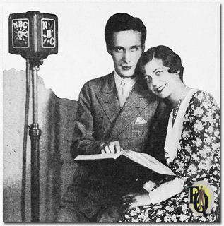 "Huwelijk a la microfoon! Ann Chase en Carleton Young - een gelukkige NBC meneer en mevrouw" (nov 1931).