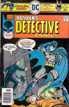 "Detective Comics" No. 459 - Mei 1976 Op de kaft zien we Alfred Pennyworth, de naderende politie, een zich ontmaskerende Batman en Elliot Quinn’s lichaam. (Tekeningen: J.L.Garcia Lopez - Editing: Julius Schwartz)