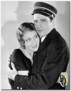Cook was known for his portrayal of Mike Powers in the film "The Public Enemy" (1931) , here holding Rita Flynn ((Molly Doyle) in his arms