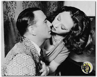 Persfoto uit 1948 met acteurs Tallulah Bankhead en Donald Cook uit "Private Lives".