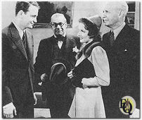 Lew Ayres, Jed Prouty, Ruth Coleman and Howard C. Hickman in "The Crime Nobody Saw".