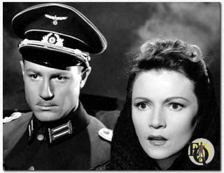 Derr as German officer in "Tonight We Raid Calais" with Annabella (1943)