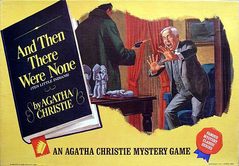 Agatha Christie's And Then There Were None (1968) based on 'Ten Little Indians'. Cover Ideal Board Game