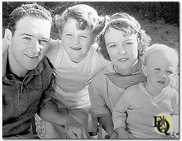 Mr & Mrs William Gargan with their children, Barrie (the elder) and Leslie Howard Gargan
