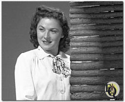 Helen Lewis , at CBS with studio lights (September 14, 1944. New York, NY).