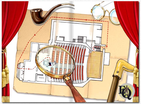  Plattegrond uit de Italiaanse schooluitgave "La Poltrona N°30" voor kinderen uit eerste en tweede leerjaar. Uitgeverij La Scuola Primaria, 2018, Tekeningen door Fabrizio Zubani
