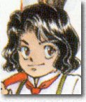 Djuna - weergave in de Japanese strip van de wees in dienst bij de Queens (Jet).