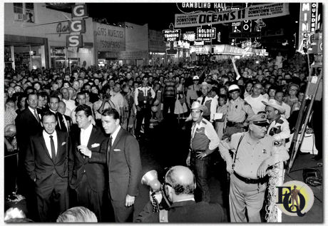 "Ocean's Eleven" (1960) premiere in aanwezigheid van "rat packers" Frank Sinatra, Dean Martin en Peter Lawford!