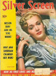 Kaft "Silver Screen" tijdschrift van mei 1942 met daarin een gefictionaliseerde versie van "A Desperate chance for Ellery Queen".