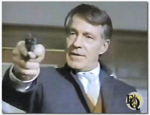 In "The Last Shot You Hear" (1969) Hugh played Charles Nordeck internationally famed marriage-counselor who demonstrates the use of his gun on his wife...