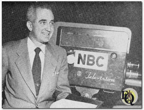 Albert McCleery with the NBC Television camera.