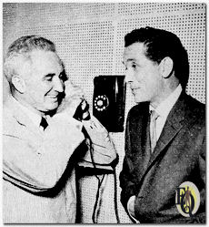 Producer Albert McCleery and John Conte, emcee and star find work on Matinee Theater fun (Dec 1956).