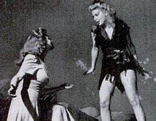 Barbara Allen encounters the blonde witch (Louise Valery).