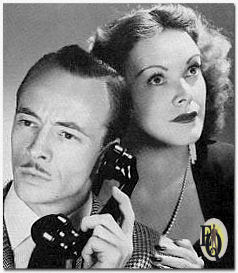 Publiciteitsfoto voor Les Tremayne en Claudia Morgan, die Nick en Nora Charles speelden in "The Thin Man" serie op radio.