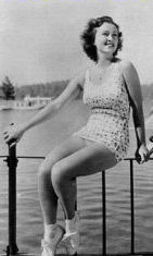 Margaret Lindsay zogenaamd op vakantie aan Lake Arrowhead