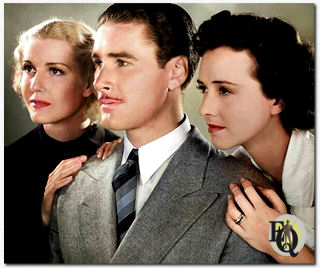 Anita Lousie, Errol Flynn and Margaret Lindsay in "The Green Light" (1937).