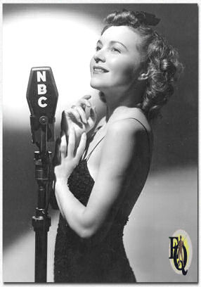 Publicity shot for the NBC radio show "The Adventures of Ellery Queen" (1943) with the lovely Marian Shockley.