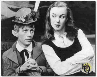Ella Logan, musical comedy actress stars with David Wayne in the hit Broadway musical "Finian's Rainbow" (46th Street Theatre, Jan 10. 1947 - Oct 2. 1948).
