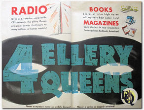 De eerste Columbia reeks bestond ook uit 4 films. Misschien was de 4de Ellery Queen de film Ellery Queen, hier gepromoot in deze Columbia promo door te verwijzen naar de andere drie Ellery Queens (merk op dat in de vroege jaren 40 de televisie nog de massa niet had bereikt). 