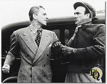 Ronald Reagan in een gevecht met Elliott Sullivan in Accidents will happen (1938)