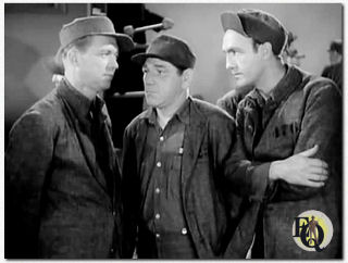 Millionaires in Prison (1940) Sullivan is on the right with Lee Tracy and Shemp Howard.