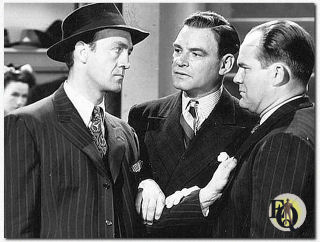 Lane Bradford, Lynton Brent, Charles King, Pierce Lyden, Elliott Sullivan (left) and Dick Wessel in A Gentle Gangster (1943)