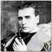 William Gillette as Sherlock Holmes, Gillette introduced the curved or bent briar pipe instead of the straight pipe pictured by Strand Magazine's illustrator Sidney Paget.